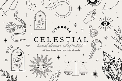 Celestial Magic Logo & Branding Art app branding design graphic design illustration logo typography ui ux vector
