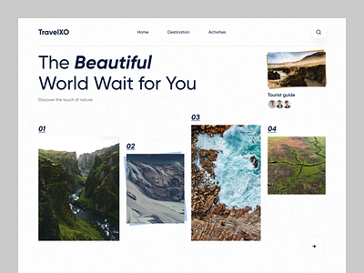 Travel Hader UI home screen travel travel header travel ui travel web ui ux