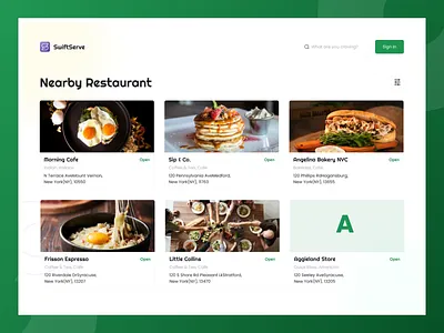 Website food food login ui ux website
