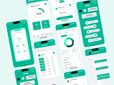 Call Setup - Mobile App UI Design app dashboard app design call app call center app call center dashboard app call forward app call messenger app call recorder app call setup app calling app ui design chat app communication app dialling app messaging app mobile app ui design voice mail voicemail app