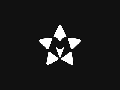M star brand branding design elegant graphic design illustration letter logo logotype m mark minimalism minimalistic modern sign star