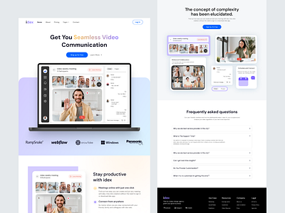 Video Call Platform SaaS Landing page call conversation design graphic design landing page livestream metting online meet saas saas landing page skype ui uidex video call video call app video conference web app website zoom