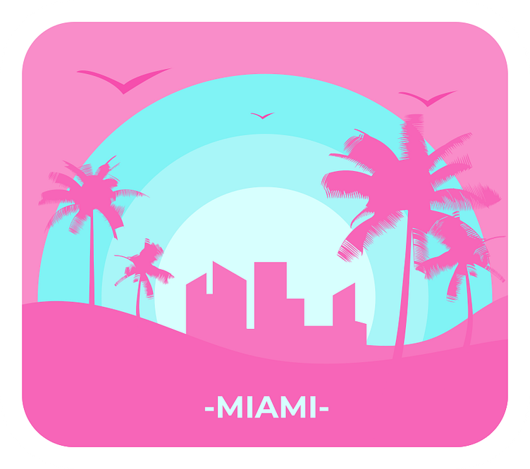 Miami minimal badge logo design by agil ibramdo on Dribbble