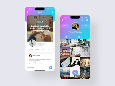 Social Network - Mobile App app design chatting app connection app dating app dating mobile app figma messaging app network network connection app profile social app social media social media app social media mobile app social network app trending app design ui design uiux