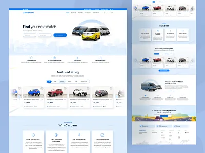 Carbarn - Car Selling Website automotive business car car booking car hire car market car rental car sales car selling website car website classic car luxury car modern design rent a car transport uidesign used car vehicle website