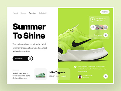 Nike - E-Commerce Website Design design e commerce header home page landing page nike shoes shop shoping sneakers ui ui design uiux ux ux design web web design website website design