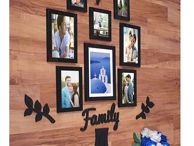 Avail 33% Discount on Black Solid Wood Janet Set wall photo frames