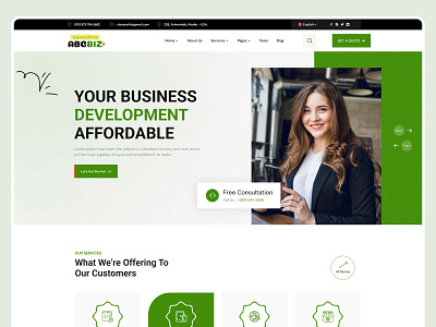 ABC Biz _ Business Website Template Design agency branding business business landing page business template business teplate business webstie cleaning corporates develop graphic design landingpage mockup website design