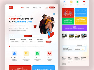 Re-Design Website of HDFC ERGO :) branding creative design design graphic design illustration logo ui vector web design website design