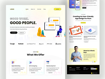 Agency Website Design :)​​​​​​​ branding creative design design graphic design illustration logo ui vector web design website design