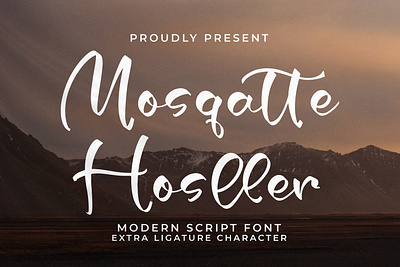 Mosqatte Hosller - Modern Script Font graphic