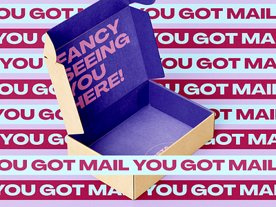 Lusta - Mailer Box bold box branding cardboard box design graphic design looping text mailer box minimal packaging purple strong type typography vector