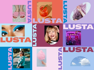 Lusta - Colour palette specimen bold branding colour palette colour theory colours design graphic design hair lusta strong swatch toppers ui ux wellness wigs