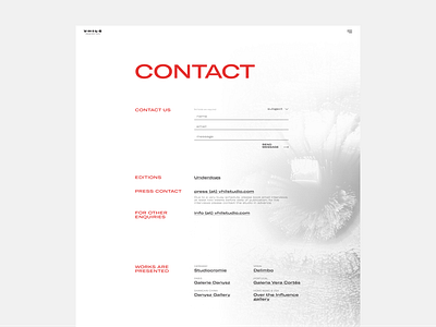 Redesign VHILS Alexandre Farto website artist contactpage design webconcept