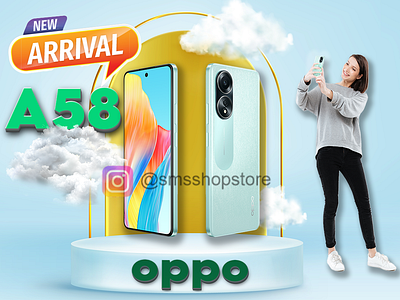 DESIGN POST OPPO A58 brand brand post design handphone illustration iphone iphone 14 logo nokia ui