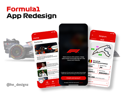 F1 App Redesign 3d animation app branding design graphic design illustration logo ui ux vector