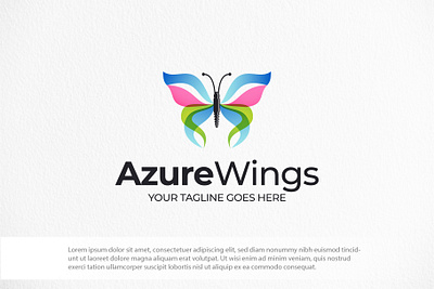 AzureWings (Butterfly) Logo Template branding mosaic