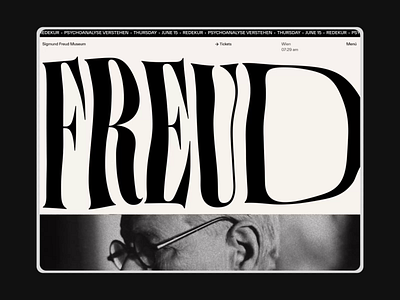 Sigmund Freud Museum animation design ui ux web