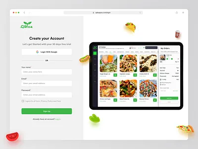 SignUp - Pos Order Management - #DailyUI admin account admin ui coffeeshop create account dashboard ui dashboard ui design figma design menu mobile app ui point of sales pos dashboard pos system restaurant pos system sign up pos ui ui design uiux ux design web login web ui