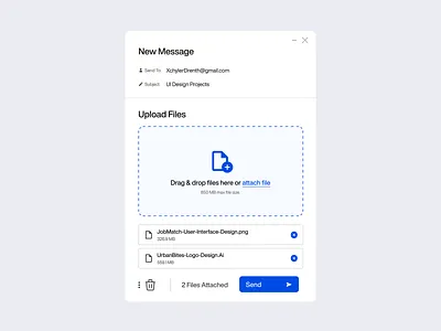 Upload Files UI app bar clean component design design system figma figma components graphic design icon iconography landing page minimalist ui ui design upload file user interface web design
