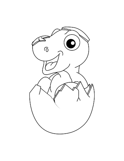 Dinosaur-Coloring-Page-KDP-for- 4 dog coloring pages