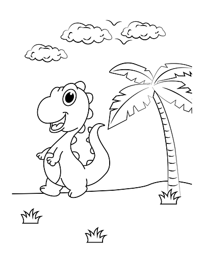 Dinosaur-Coloring-Book-for-Kids-3 dog coloring pages