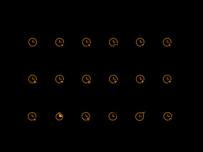 Time icons for Observability use case icon design iconography illustrator ui