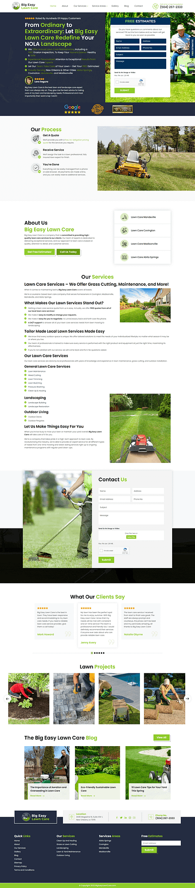 *Big*Easy*Lawn*Care* branding design graphic design illustration logo typography ui ux