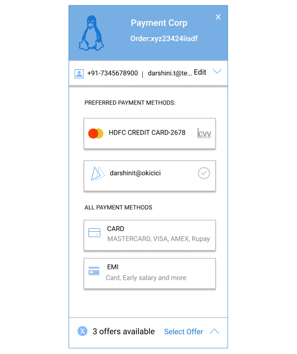 Payment page