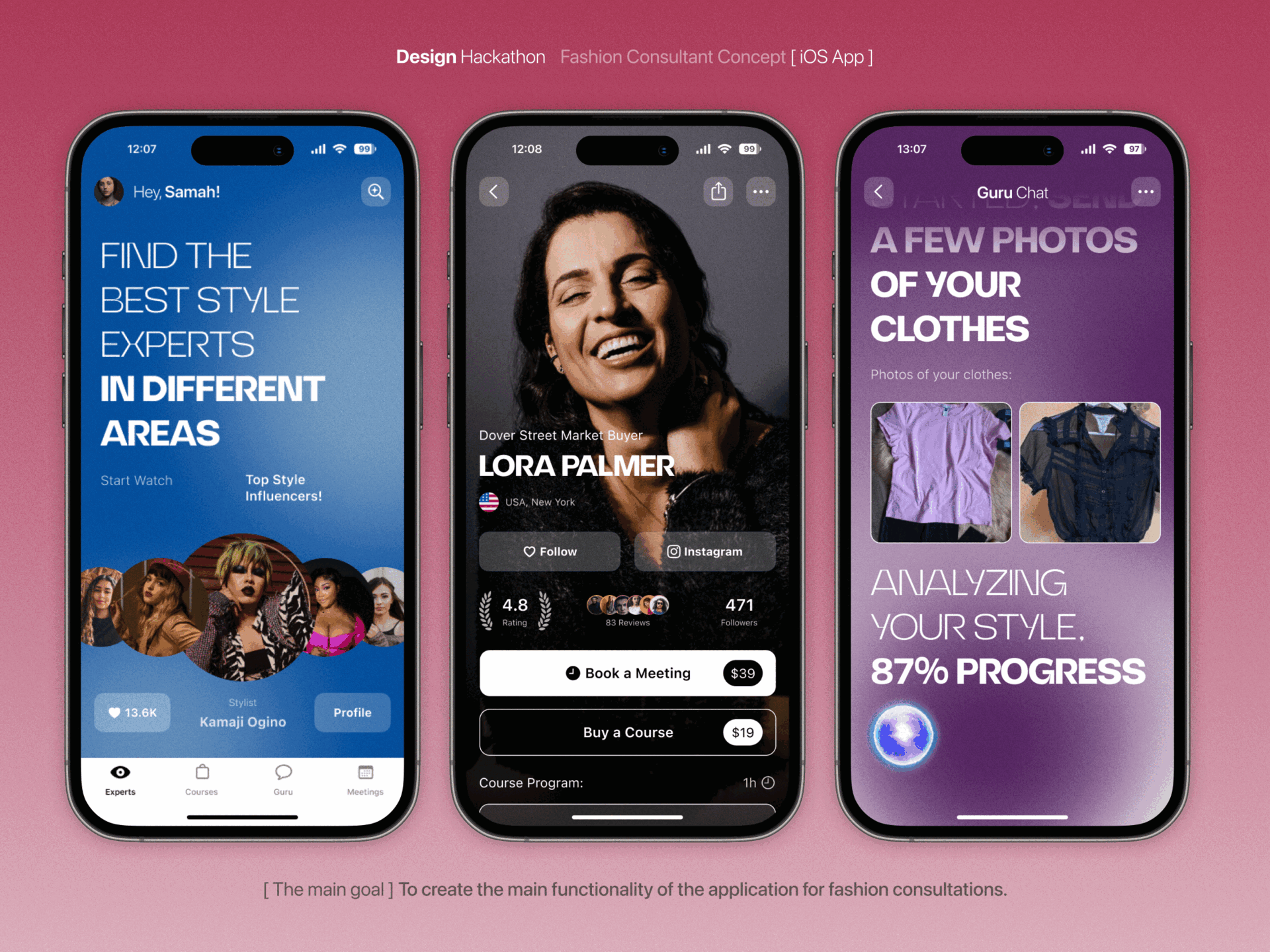 Fashion Сonsultant iOS App app design application branding fashion fashion app ios ios app konturpasha ui ux