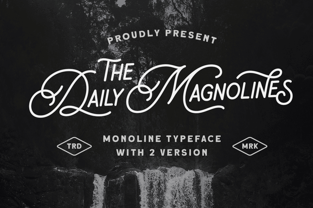Daily Magnolines - Monoline Typeface freebies typography