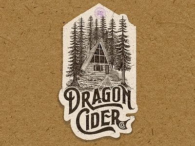 Dragon Cider Co. app brand branding company brand logo company branding company logo design graphic design handmade illustration lettering logo typeface typography ui ux vector vintage vintage badge vintage font