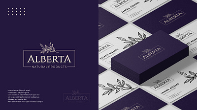 Alberta Natural Product Logo design & Business Card africa app branding care child design dubai feminime graphic design healthcare illustration korea logo medic natural newyork qatar sleek ui