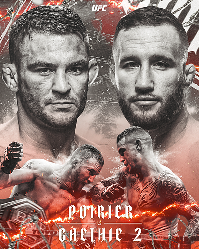 UFC 291: POIRIER VS GAETHJE 2 artwork design digital dribbble graphic graphic design photoshop poster sport ufc