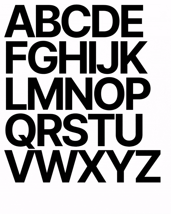Alphabet animation kinetic type motion graphics typography