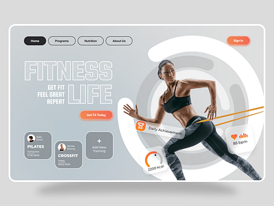 Fitness Website. design fit fitness gym product design training ui uiux design user interface ux web web design web site workout