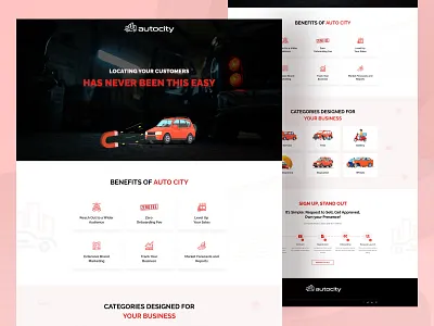 Autocity Car Service Website automobile automotive business car booking car insurance car maintenance car market car rental car service car website classic car luxury car modern design rent a car transport uidesign used car vehicle website
