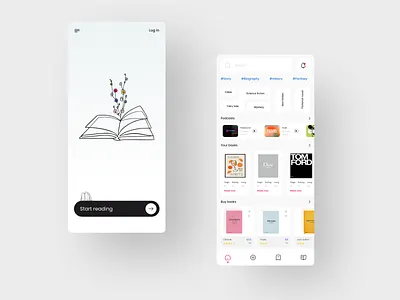 Book Store app design graphic design illustration ui ux