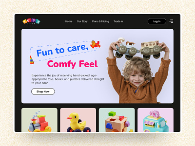 Kid Toy Store - Hero Section buy toys clean colorfull design hero hero section hero section website kid store kid store hero section minimal order toys ui ux website