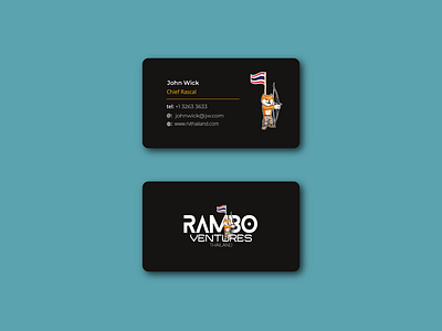 Rambo Ventures Business Card branding design graphic design vector flat illustration