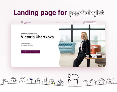 Landing page for psychologist | UI/UX branding design ui ux