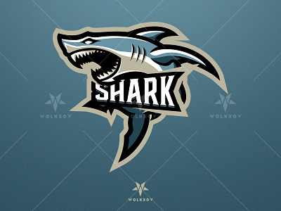 Shark Mascot Logo ai branding design esport games gaming graphic design icon illustration illustrator logo logodesign mascotlogo shark sport vector youtube