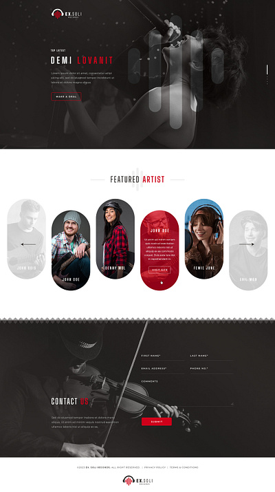 Music website music website home page design