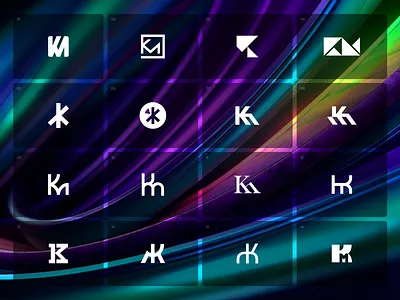 KM monogram exploration branding lettering logo logo design logotype monogram typography