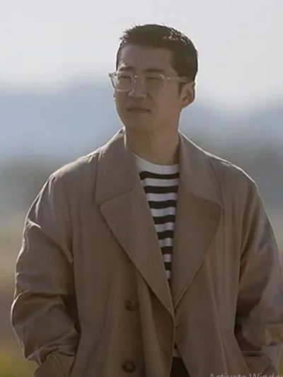 TV Series Yoon Kyesang Kiss Sixth Sense Brown Cotton Trench Coat brown cotton trench coat