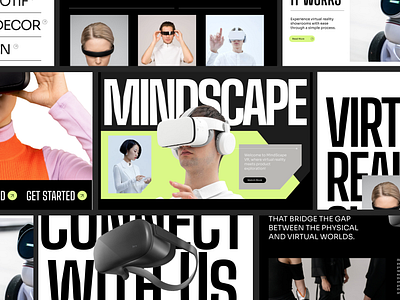 Mindscape VR Landing Page Website branding company corporate graphic design landing page virtual reality vr web web design website