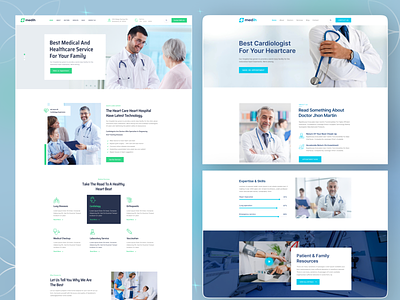 Madih - Medical, Hospital And Clinic multi purpose Web Design branding business design diseases hologram landing page ui user interface web design