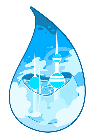 Dripdrop - Kuwait National Day branding concept art design digital illustration logo procreate