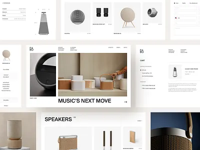 B&O Web Store clean e comerce furniture landing page marketplace online store product shop store ui ux web design website