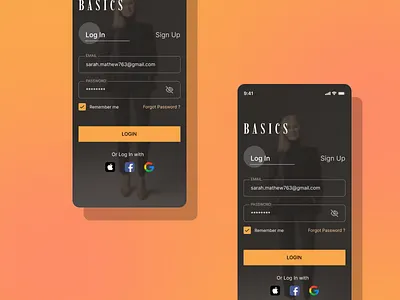 Mobile - Login Screen app design typography ui ux